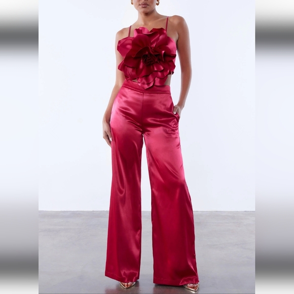 FASHION NOVA Flower Pant Set Size XL NWT - Picture 1 of 16